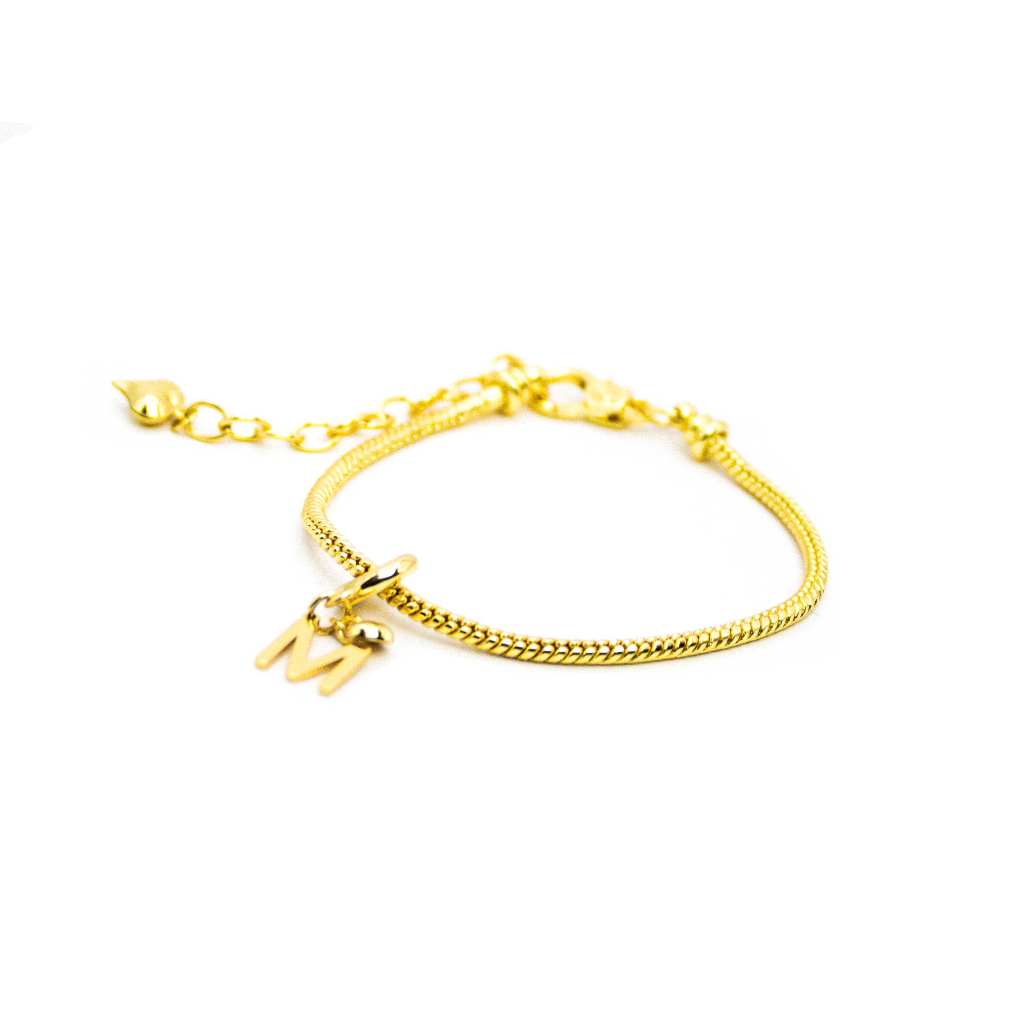 Pulsera Inicial Baño en Oro